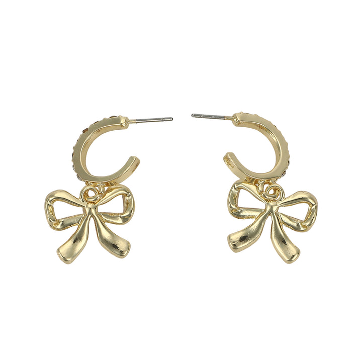 Pretty in Pink Bow Earrings