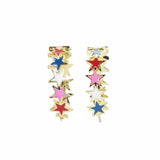 PATRIOTIC STAR HOOPS