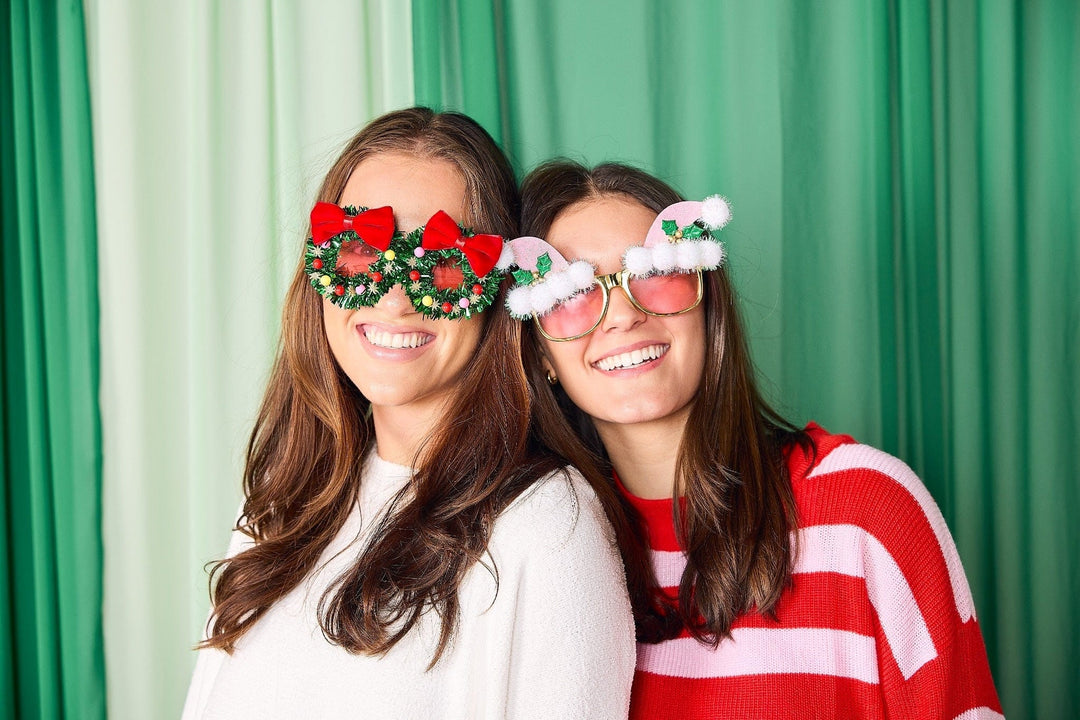 Santa Hat Christmas Novelty Glasses