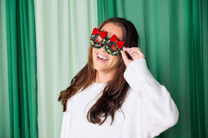Christmas Wreath Novelty Glasses