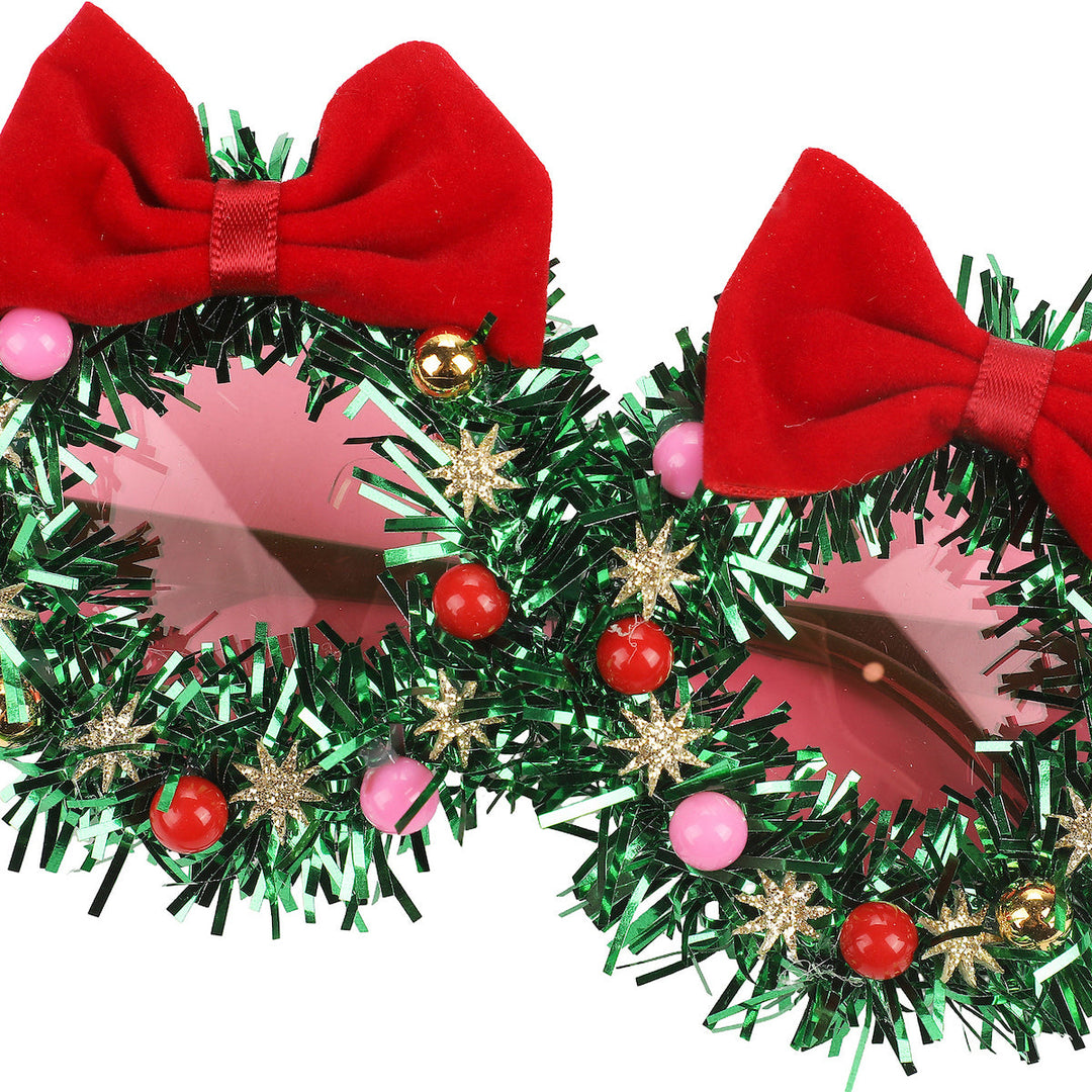 Christmas Wreath Novelty Glasses