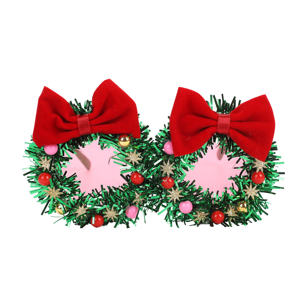 Fa La La Wreath Novelty Glasses