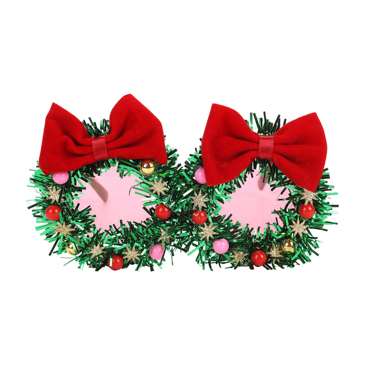 Fa La La Wreath Novelty Glasses