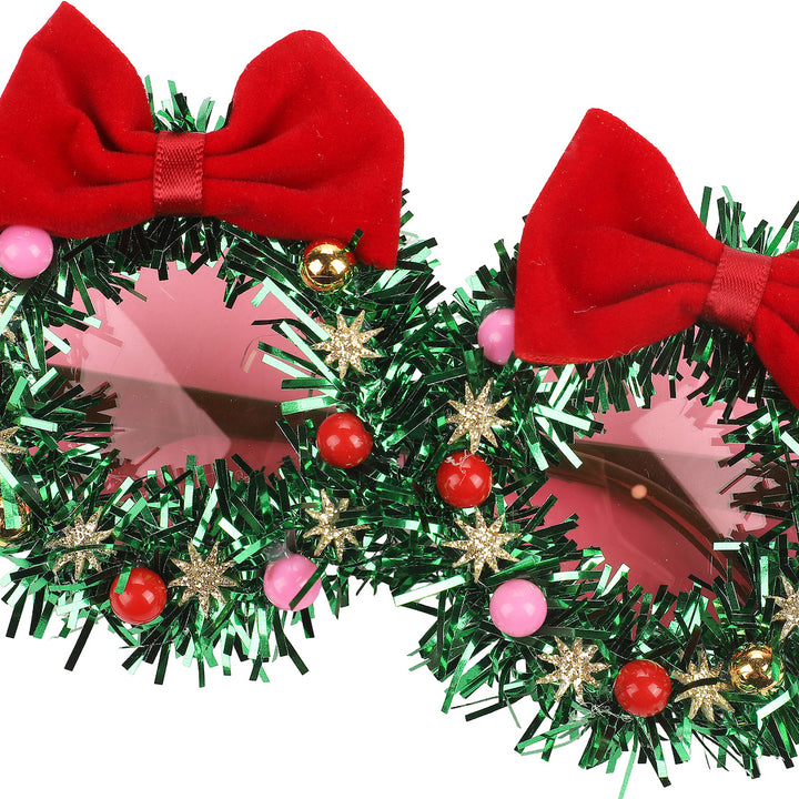 Fa La La Wreath Novelty Glasses