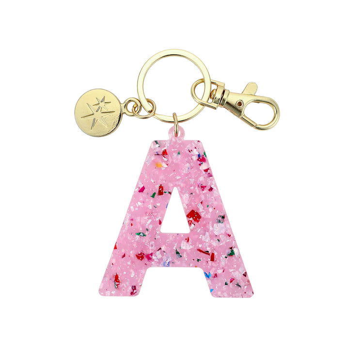 Packed Party Monogram Confetti Letter Bag Charms (A, B, C, J, K, L, M, S)