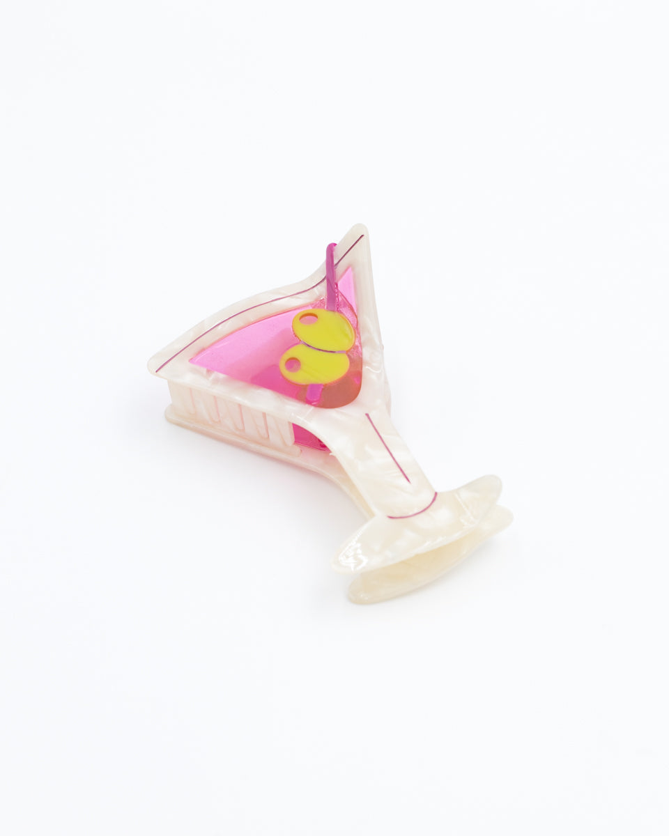 Martini Hair Claw Clip