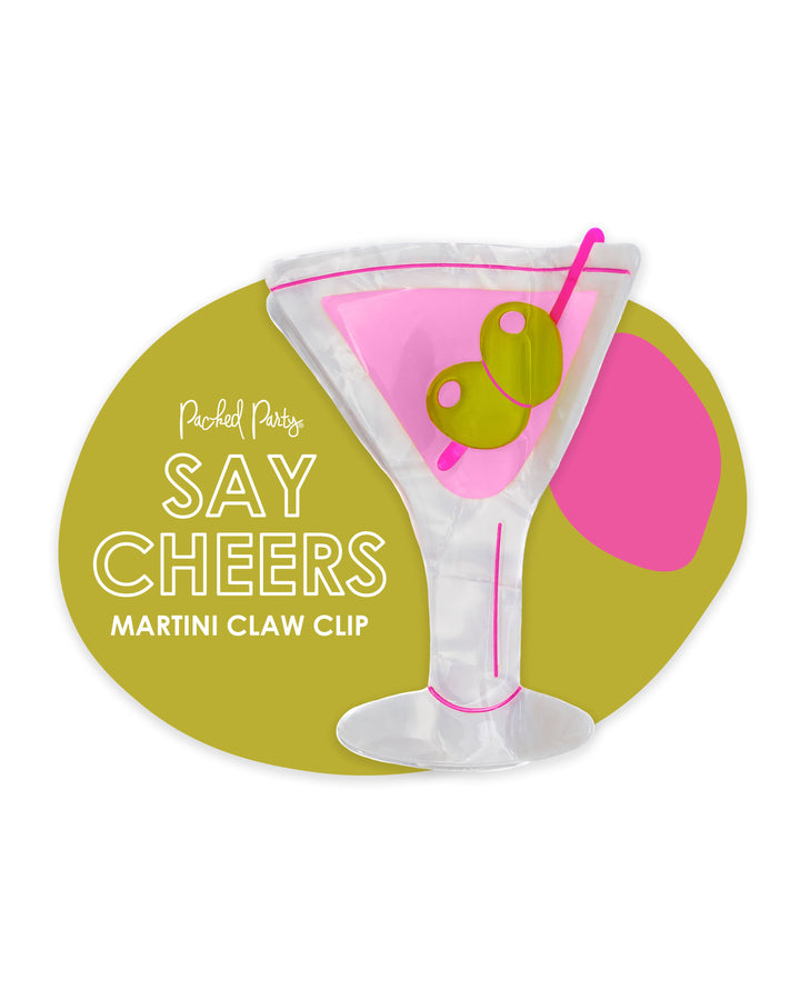 Martini Hair Claw Clip