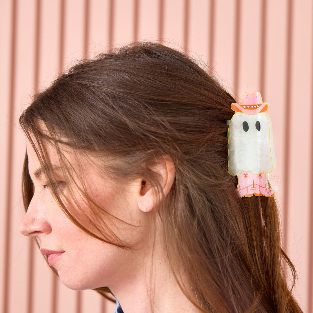 Cow-Ghoul Ghost Hair Claw Clip