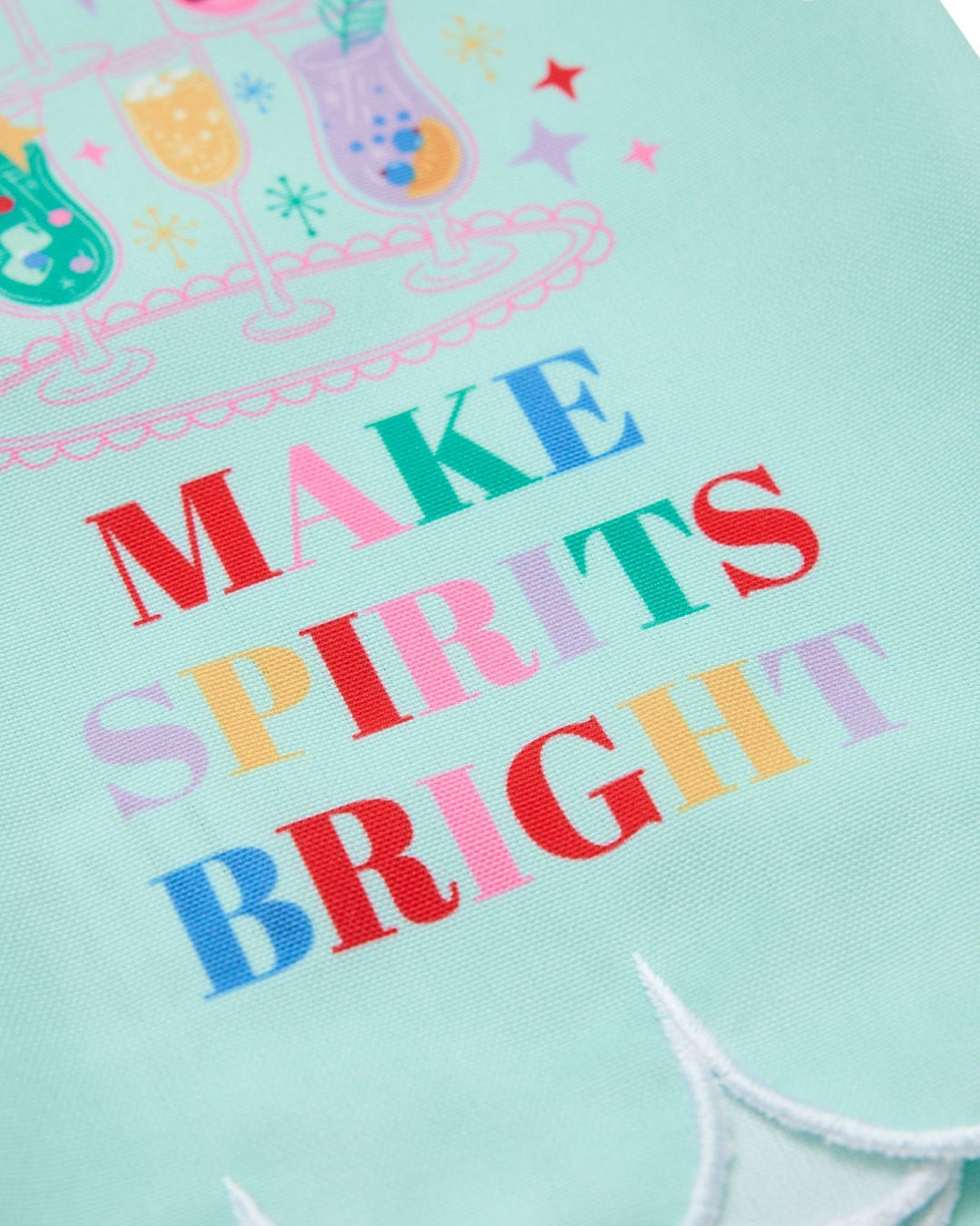 Make Spirits Bright Holiday Cotton Tea Towel