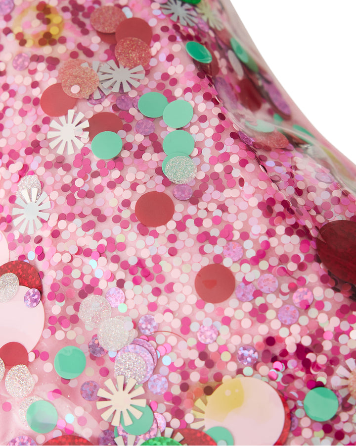 Holiday Spirit Pink Confetti Stocking