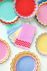 Rainbow Ric Rac Assorted Dinner Plate Set