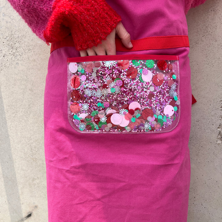 PRETTY IN PINK CONFETTI APRON