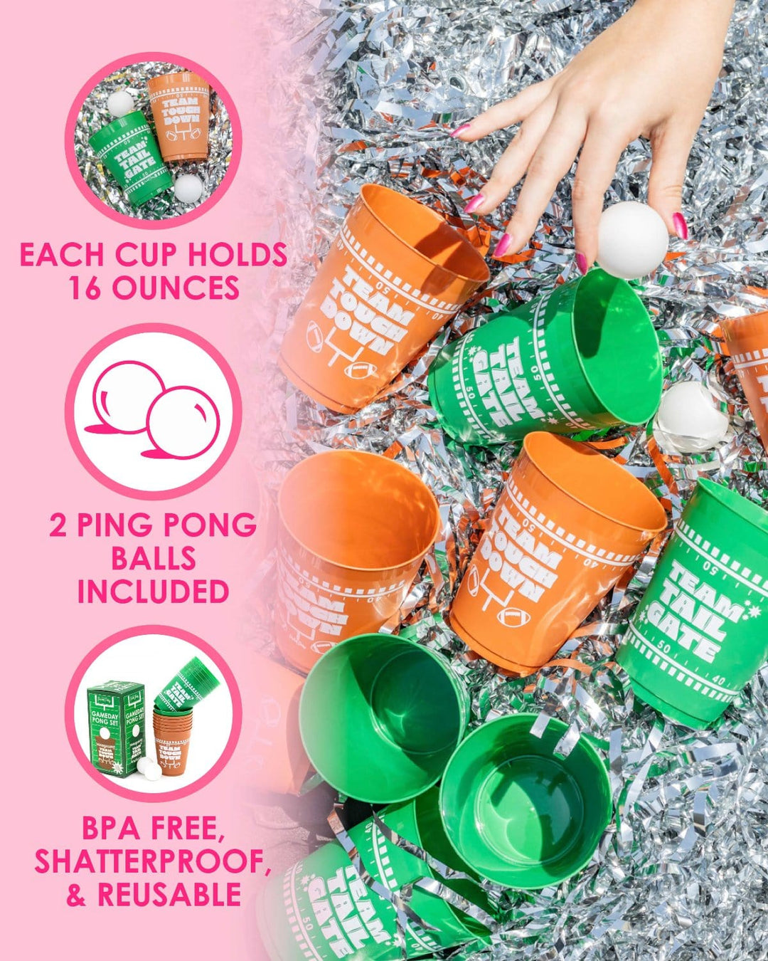 Game Day Pong Party Set