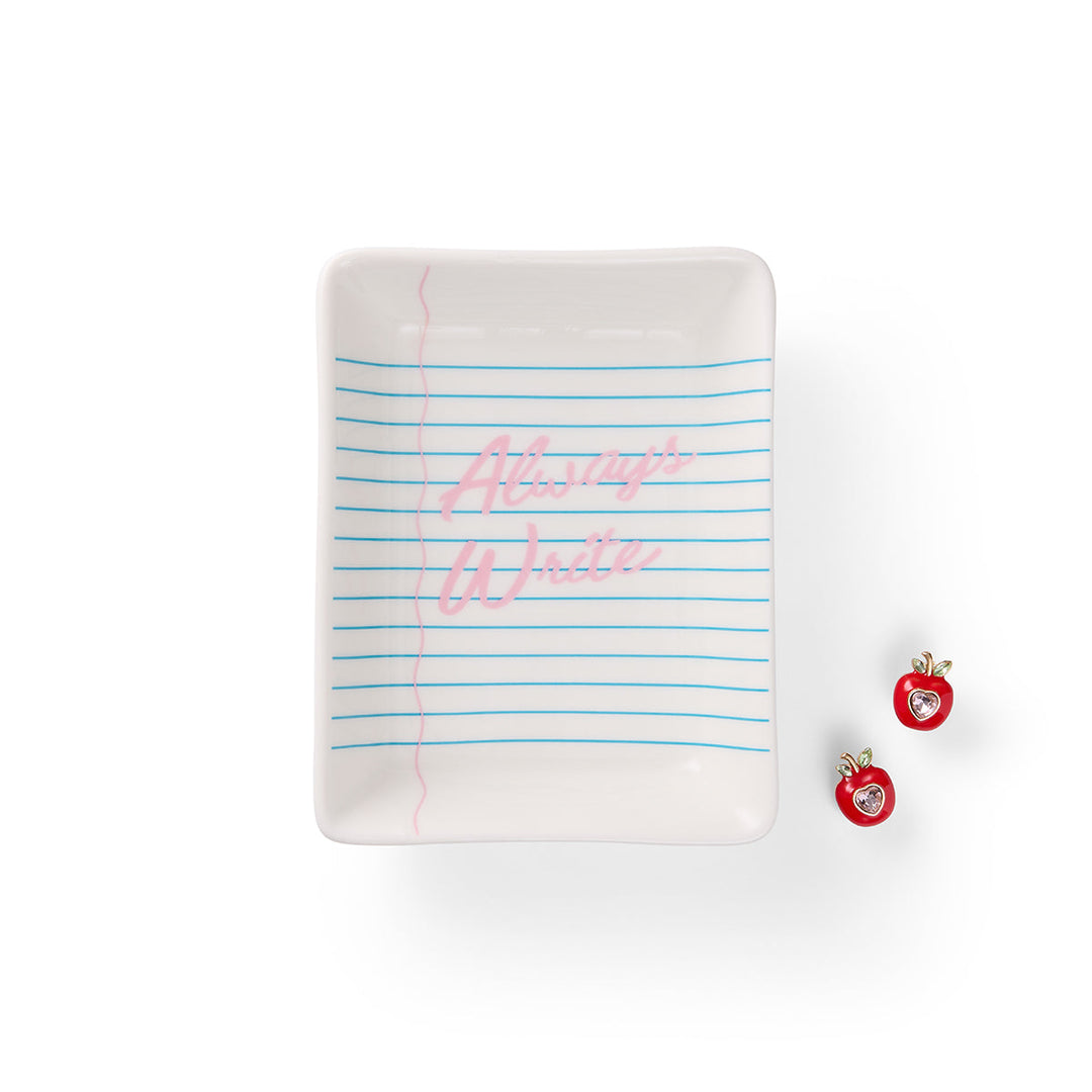 Always Write Trinket Tray and Earring Set