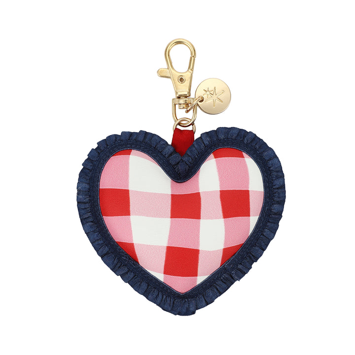 Picnic Perfect Gingham Heart Bag Charm
