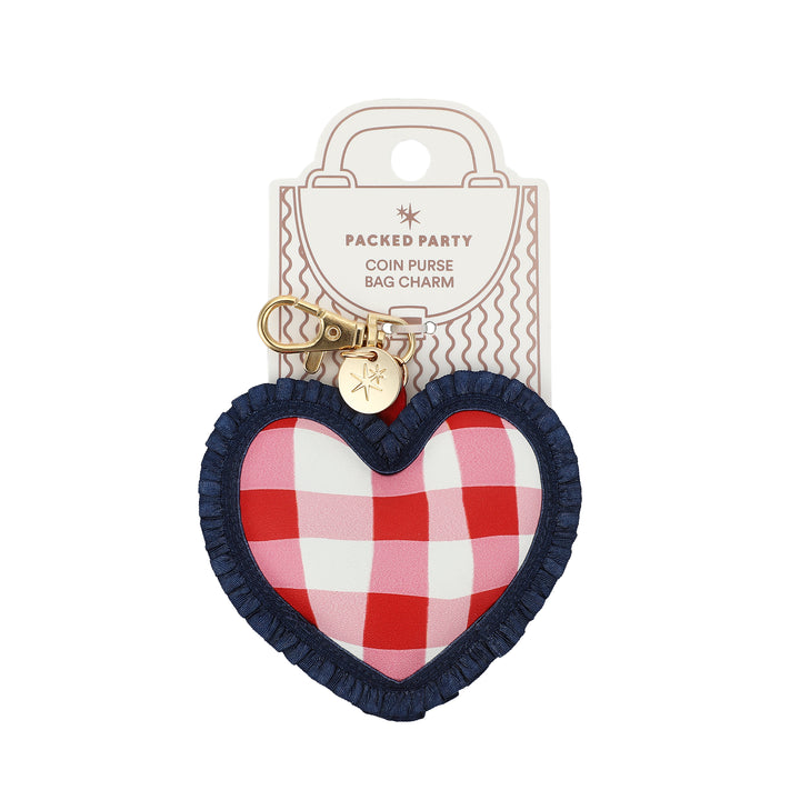 Picnic Perfect Gingham Heart Bag Charm