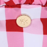 Picnic Perfect Gingham Ruffled Clutch