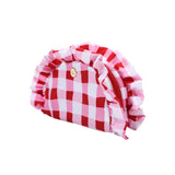 Picnic Perfect Gingham Ruffled Clutch