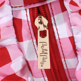 Picnic Perfect Gingham Ruffled Clutch