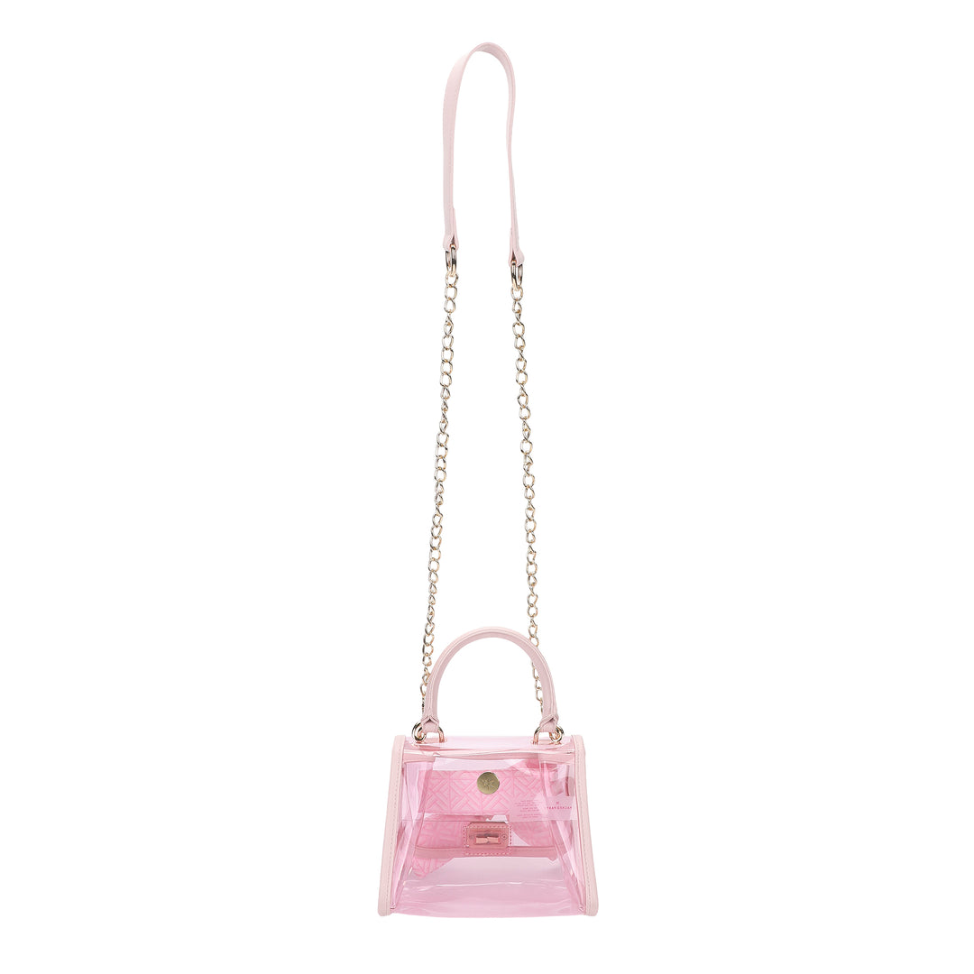The Perfect Bow Clear Vinyl Bag (pink)