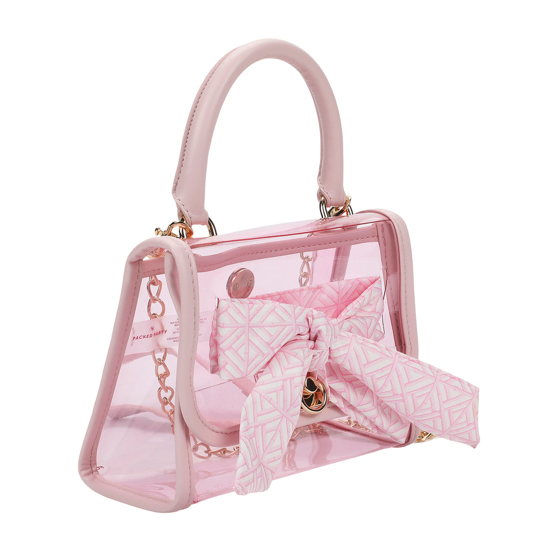 The Perfect Bow Clear Vinyl Bag (pink)