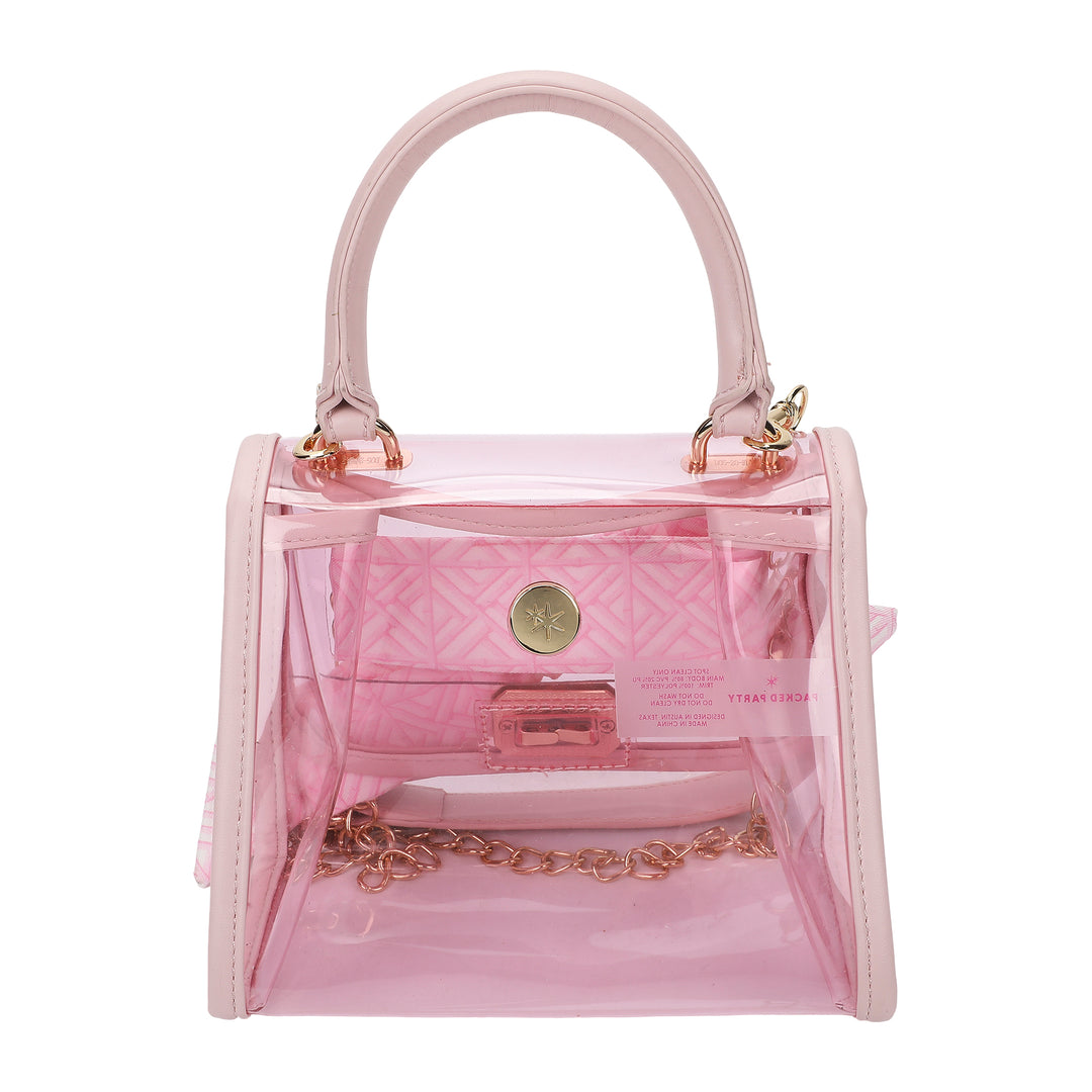 The Perfect Bow Clear Vinyl Bag (pink)
