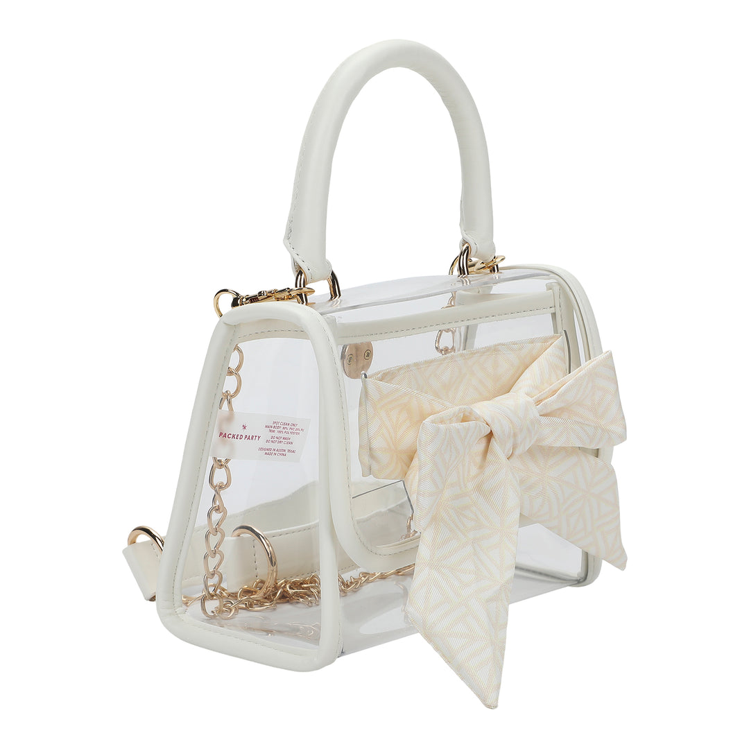 The Perfect Bow Clear Vinyl Bag (white)
