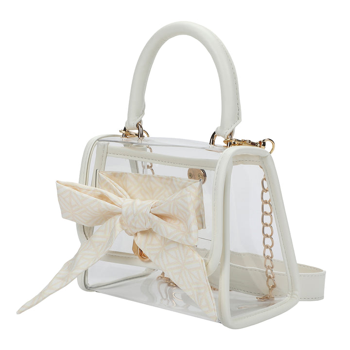 The Perfect Bow Clear Vinyl Bag (white)