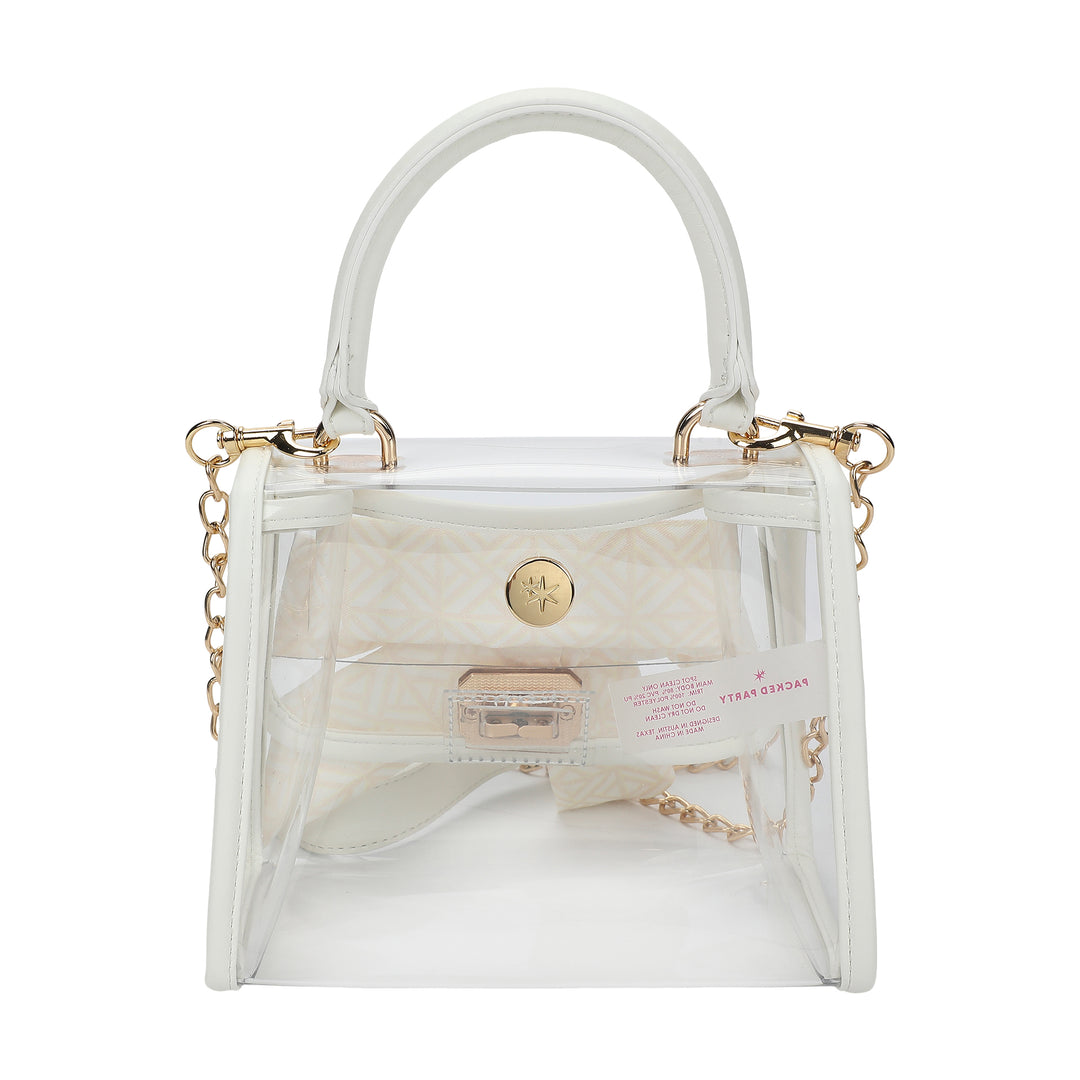 The Perfect Bow Clear Vinyl Bag (white)