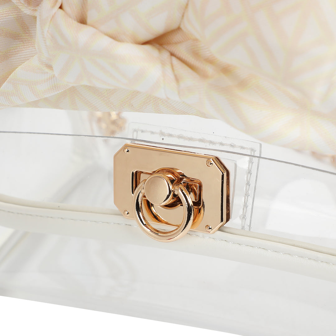 The Perfect Bow Clear Vinyl Bag (white)