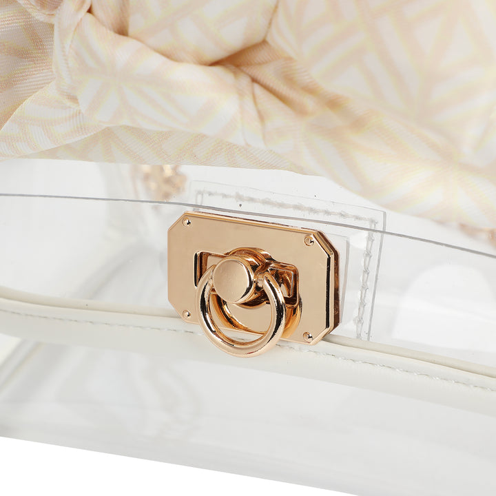 The Perfect Bow Clear Vinyl Bag (white)