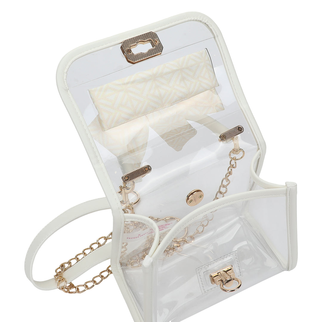 The Perfect Bow Clear Vinyl Bag (white)