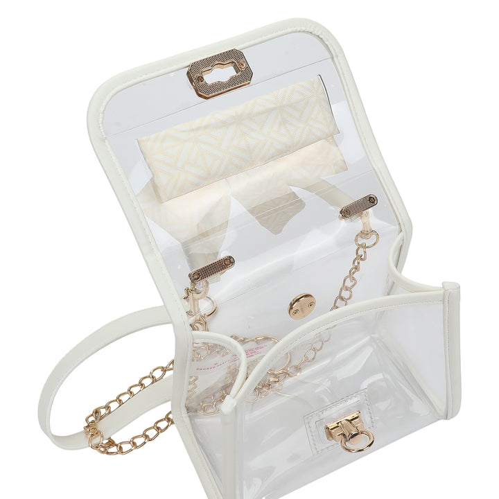 The Perfect Bow Clear Vinyl Bag (white)