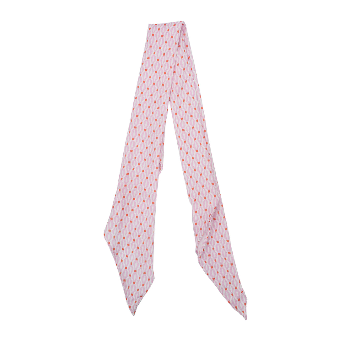 Geo Chic Pink Satin Anything Scarf