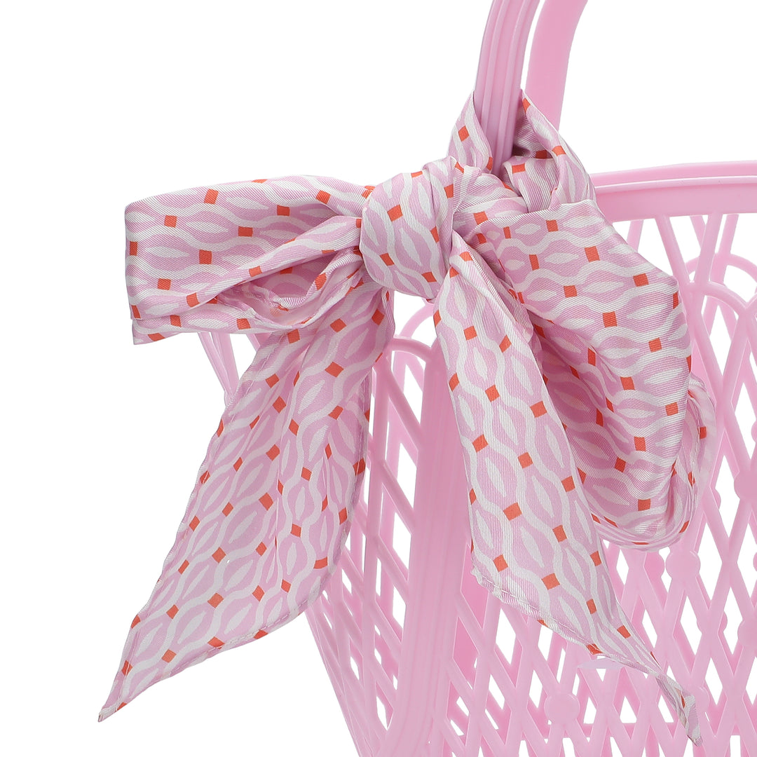 Geo Chic Pink Satin Anything Scarf