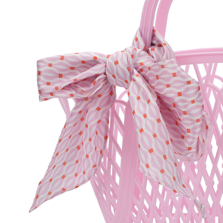 Geo Chic Pink Satin Anything Scarf