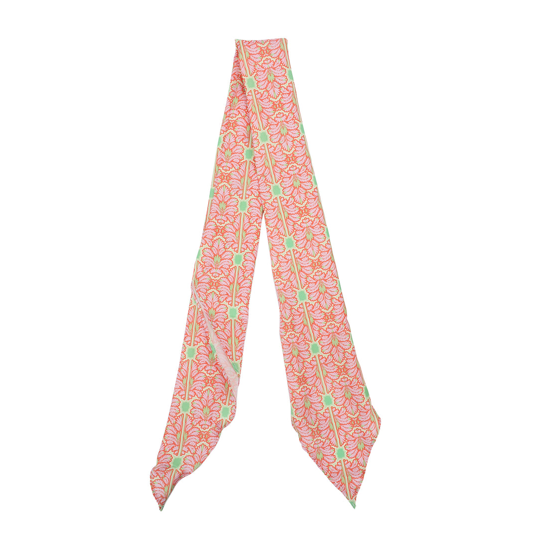 Pink Palm Satin Anything Scarf