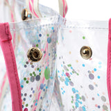 CONFETTI CLEAR VINYL TOTE BAG
