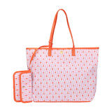 Geo Chic Oversized Tote with Wallet