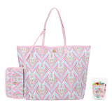 Petals & Plumes Oversized Tote with Wallet