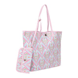 Petals & Plumes Oversized Tote with Wallet