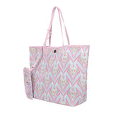 Petals & Plumes Oversized Tote with Wallet