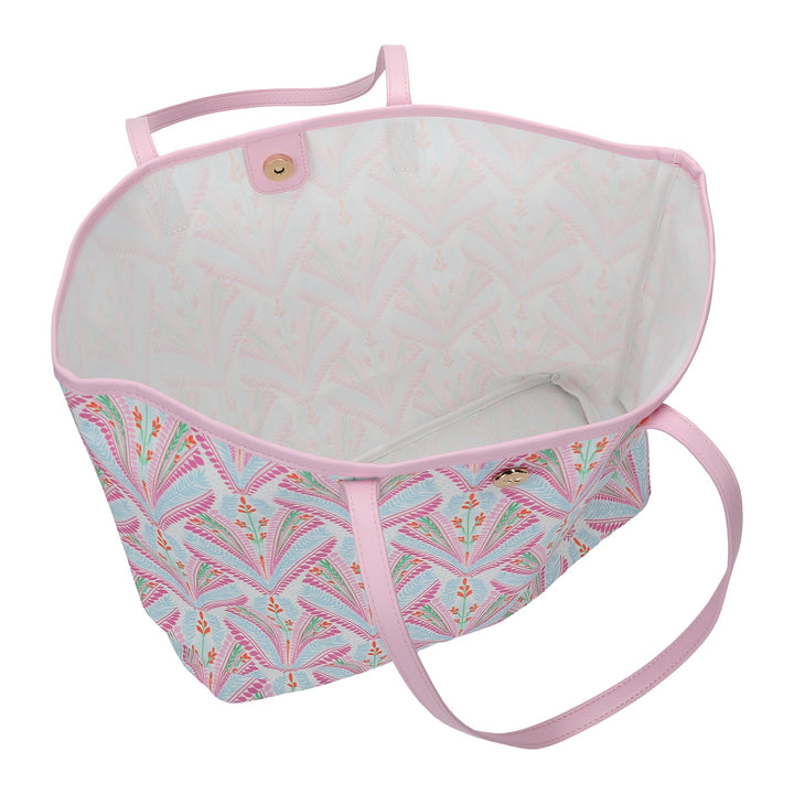 Petals &amp; Plumes Oversized Tote Bag with Wallet
