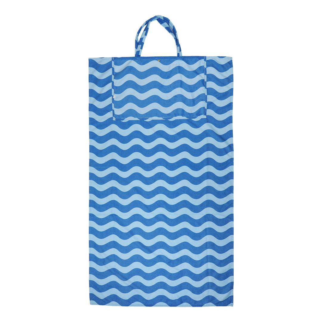 Blue Wave 2-in-1 Towel Tote Bag