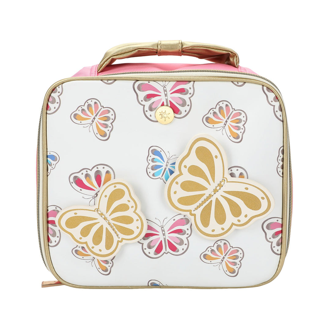 Gold Butterfly Insulated Lunch Box