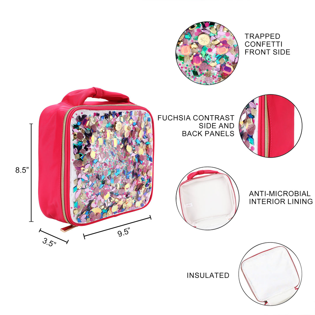 "Audrey" Jewel Confetti Insulated Lunch Box