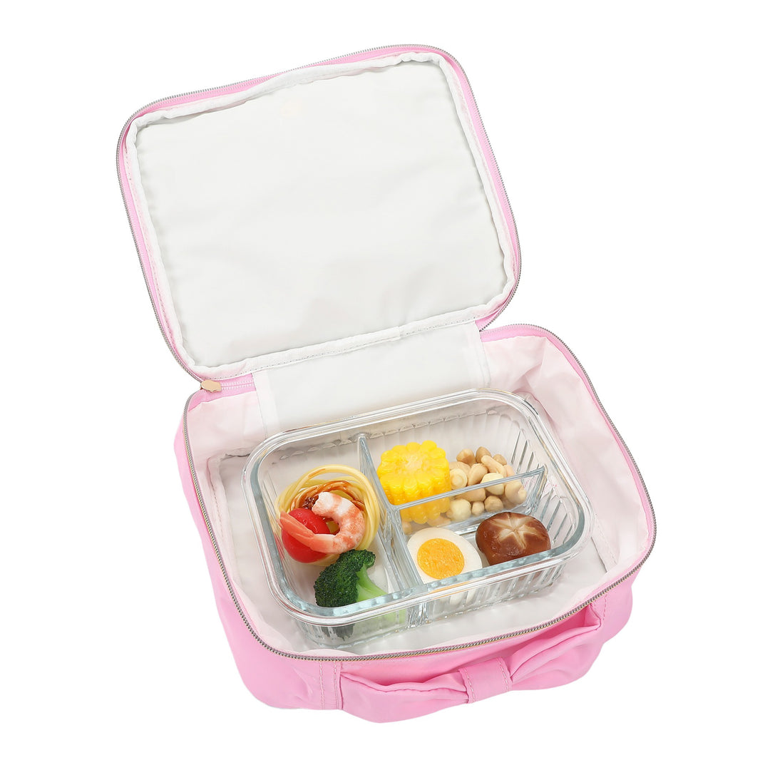 "Taylor" Quilted Confetti Hearts Insulated Lunchbox