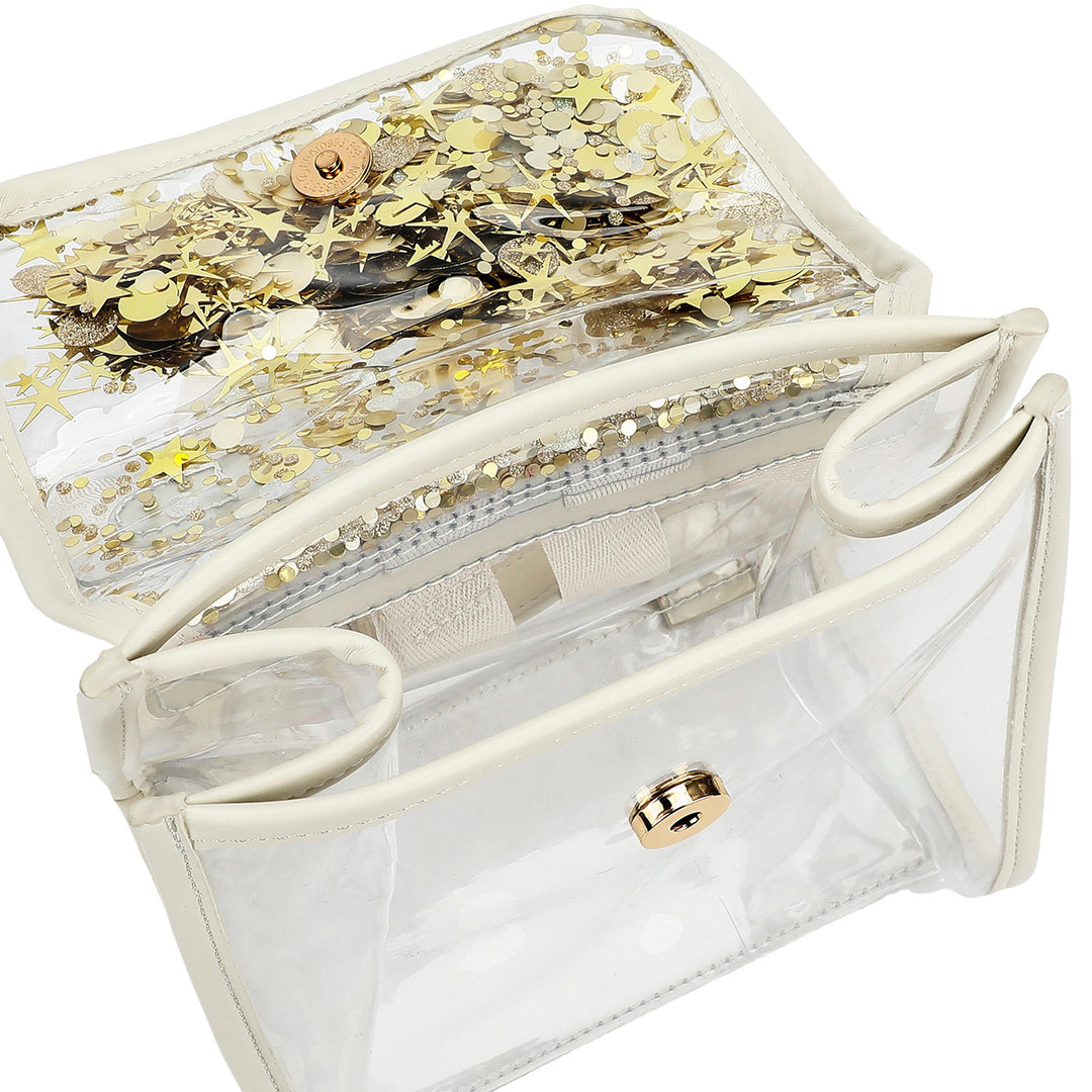 CONFETTI GLAM CLEAR MINI BACKPACK