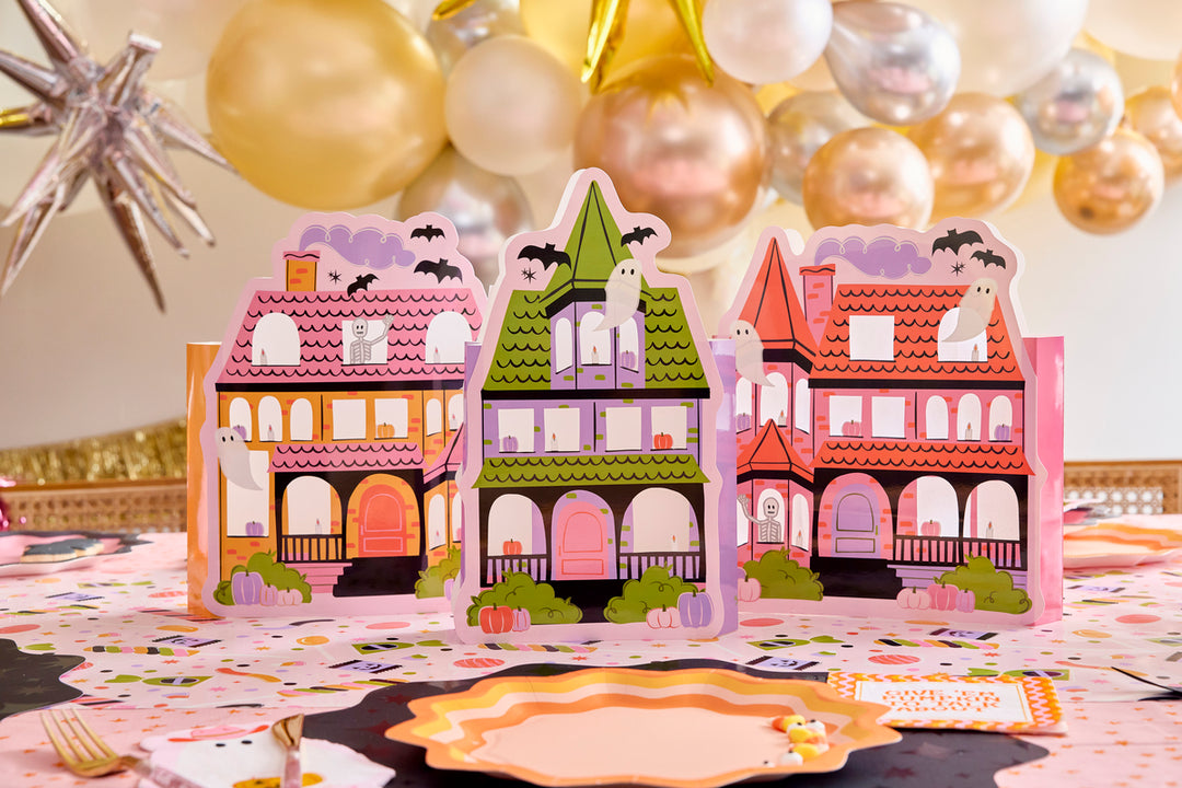 Pink-a-boo Pop-out Haunted Houses Table Decor