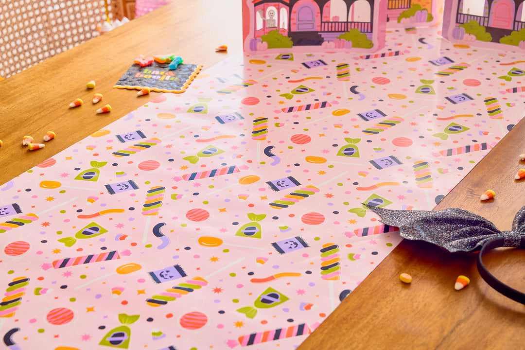 Pink-a-boo Candy Toss Paper Table Runner (25ft cut to fit)